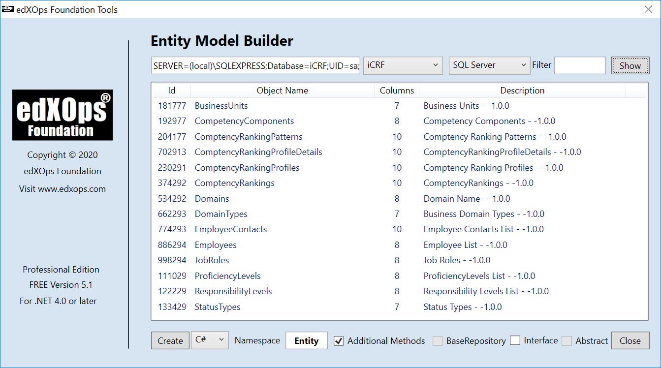 Entity Model Builder